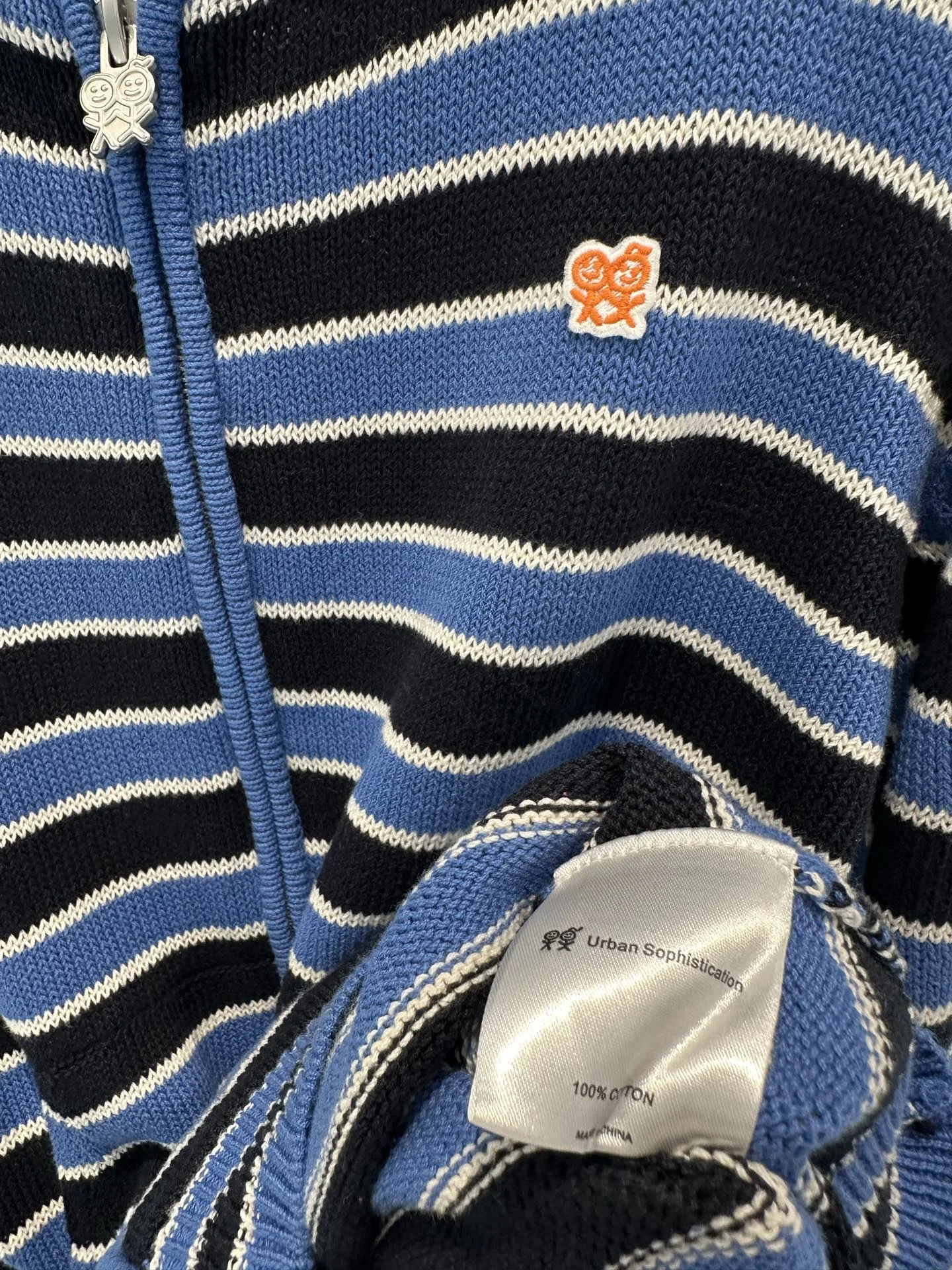 AMI Sweaters Cotton Knit Blue-Black-White S-L B35202609063119 - Image 2