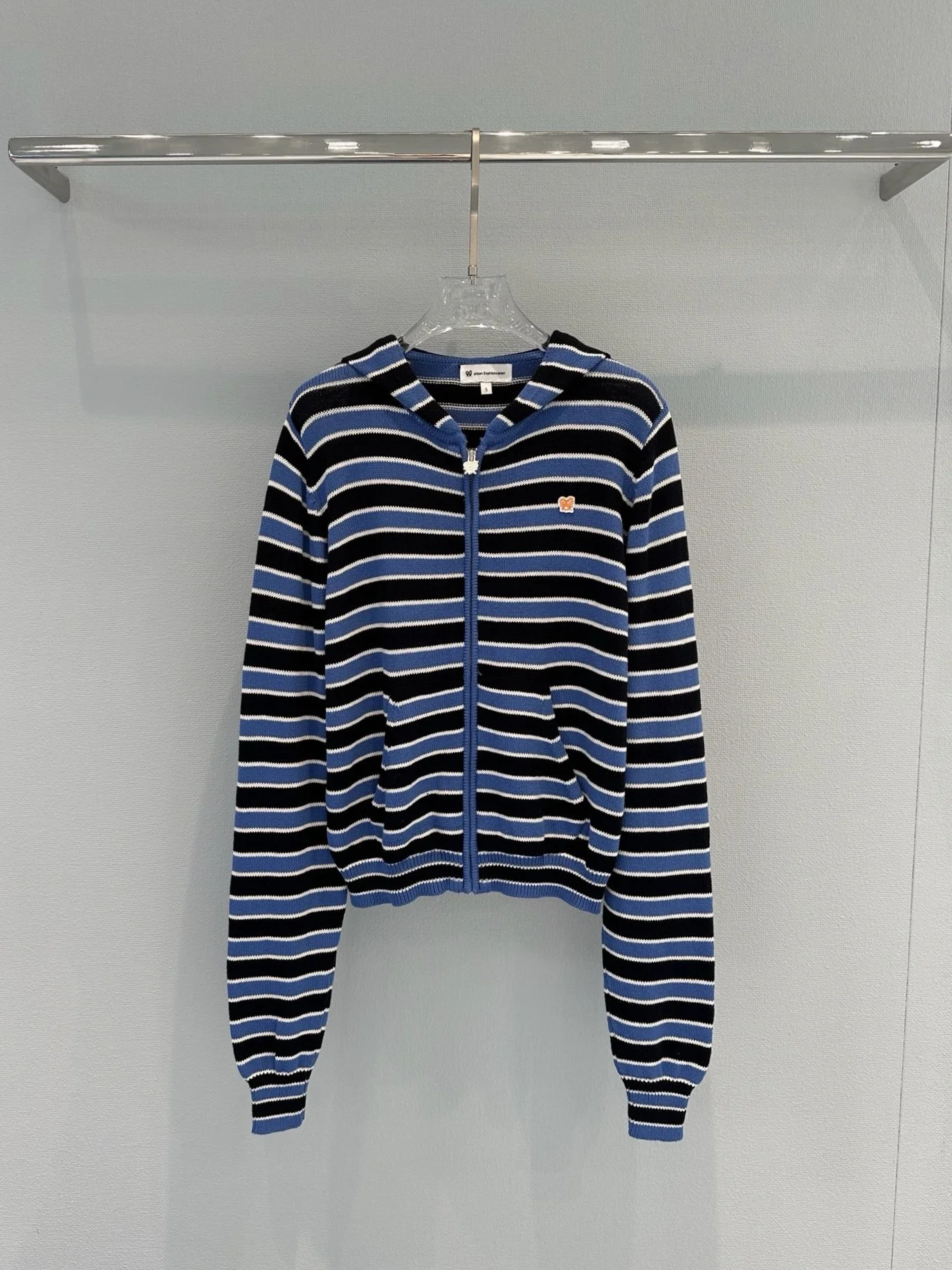 AMI Sweaters Cotton Knit Blue-Black-White S-L B35202609063119 - Image 4