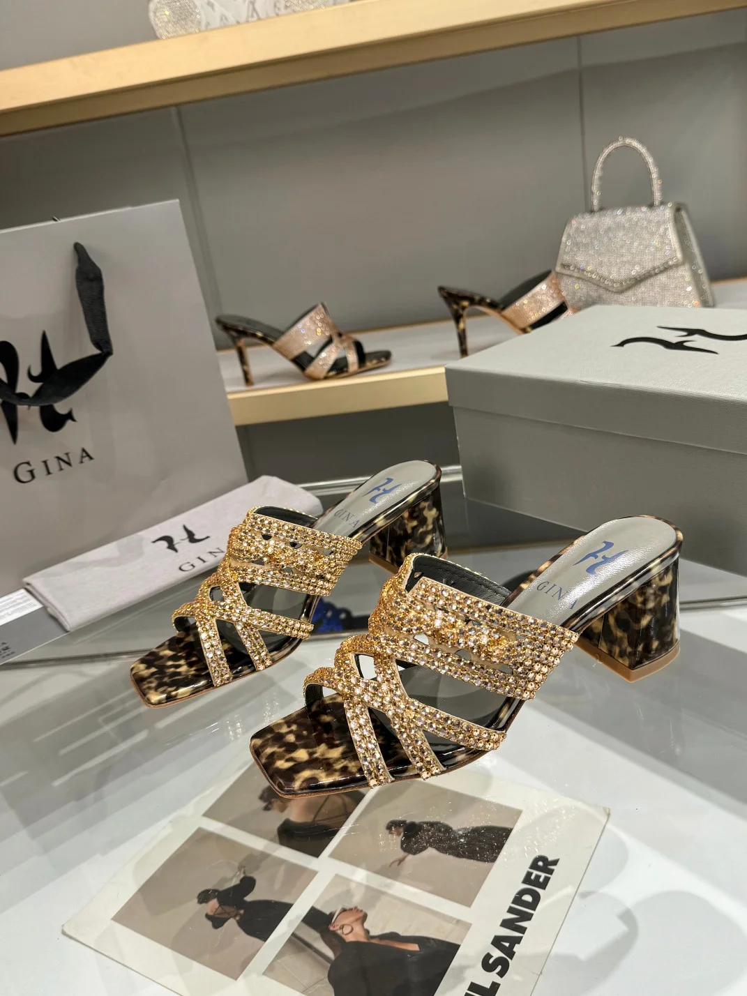 AMINA MUADDI Mules Leopard-Gold B50202609111334 - Image 4