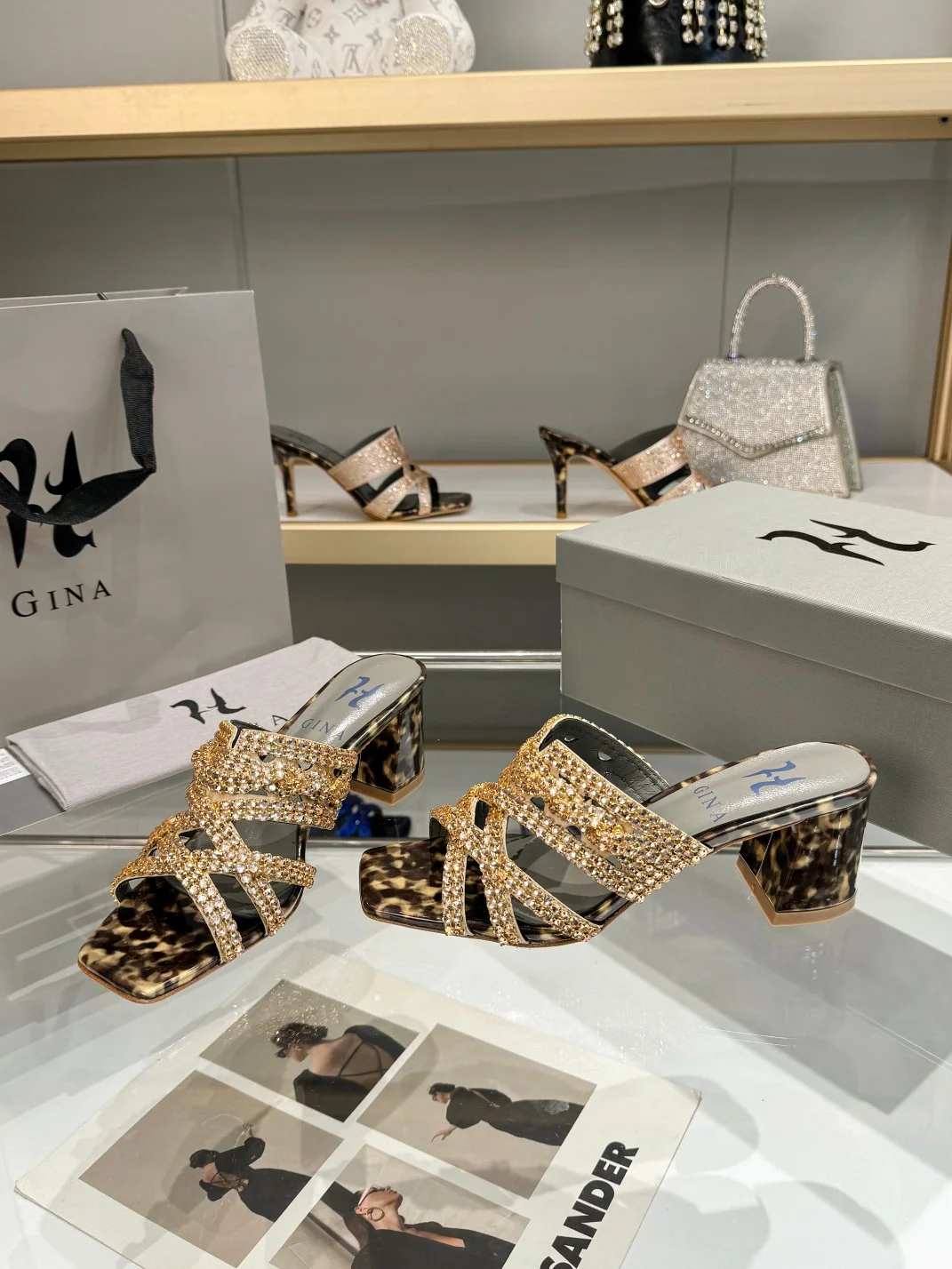 AMINA MUADDI Mules Leopard-Gold B50202609111334 - Image 5