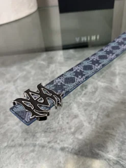 AMIRI Belts Calf Leather Blue-Black A90202609070043