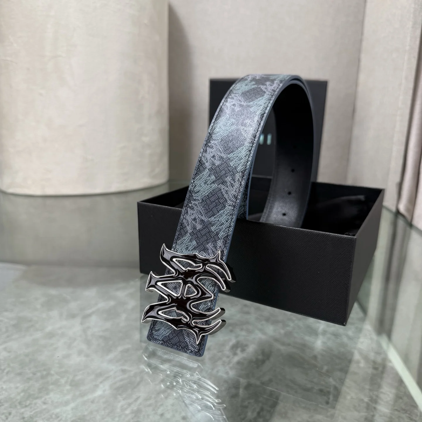 AMIRI Belts Calf Leather Blue-Black A90202609070043 - Image 5