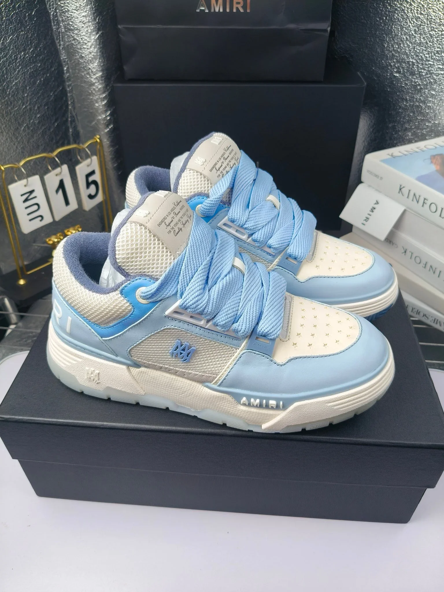 AMIRI Sneakers Calf Leather Blue-White EU35-45 C10202609111958