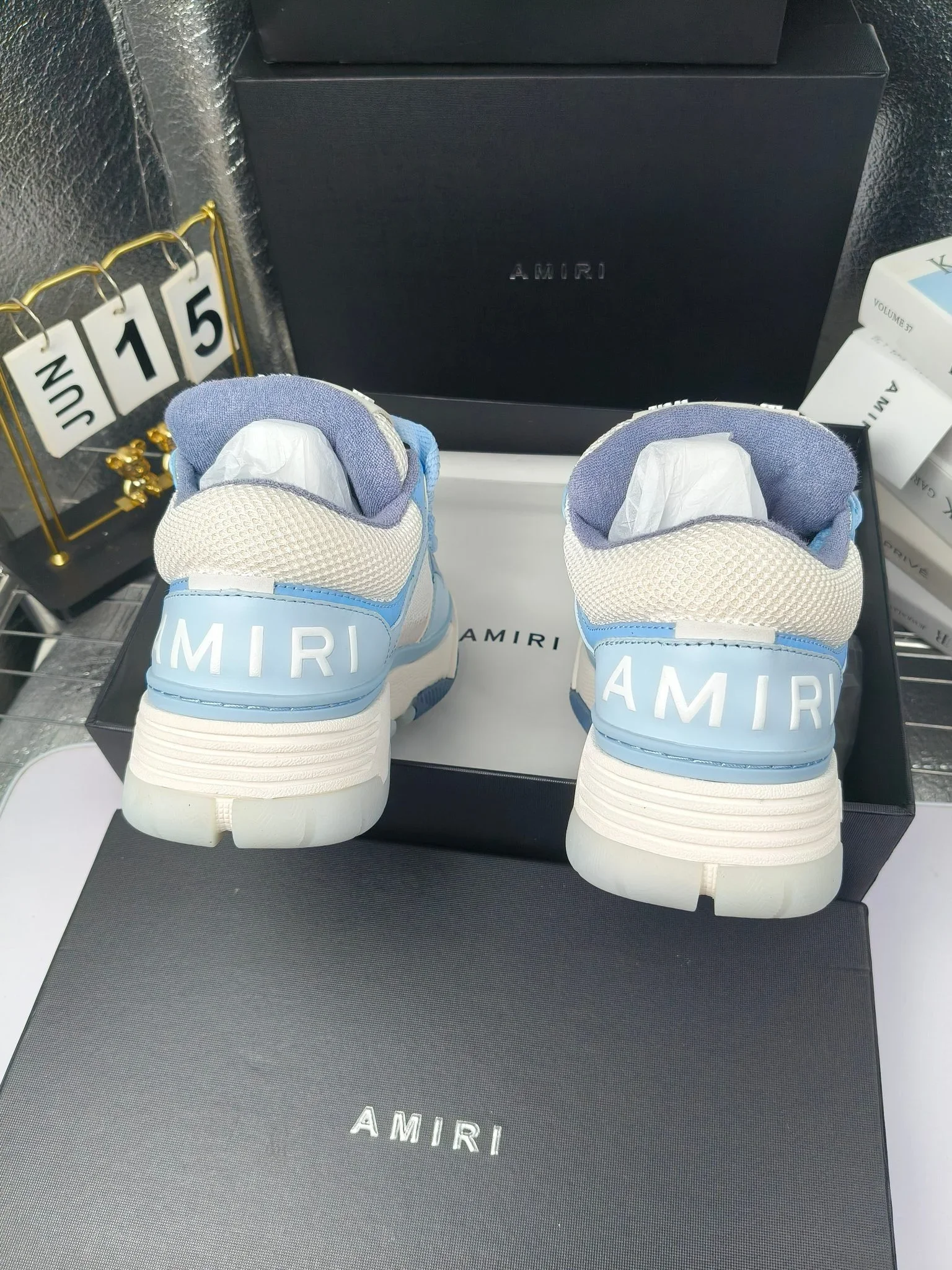 AMIRI Sneakers Calf Leather Blue-White EU35-45 C10202609111958 - Image 4