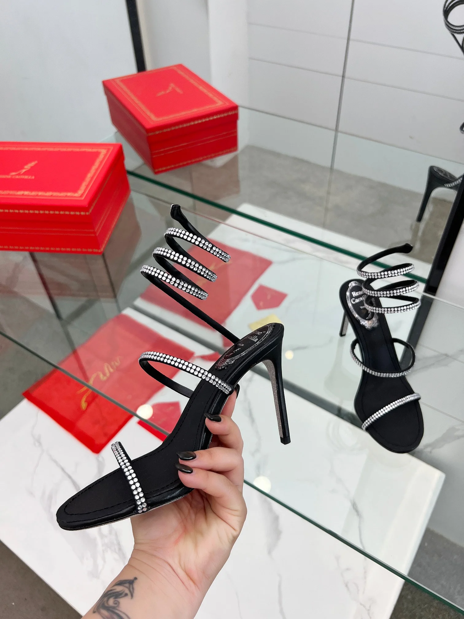 AQUAZZURA Sandals Black-Silver B90202609110324 - Image 3