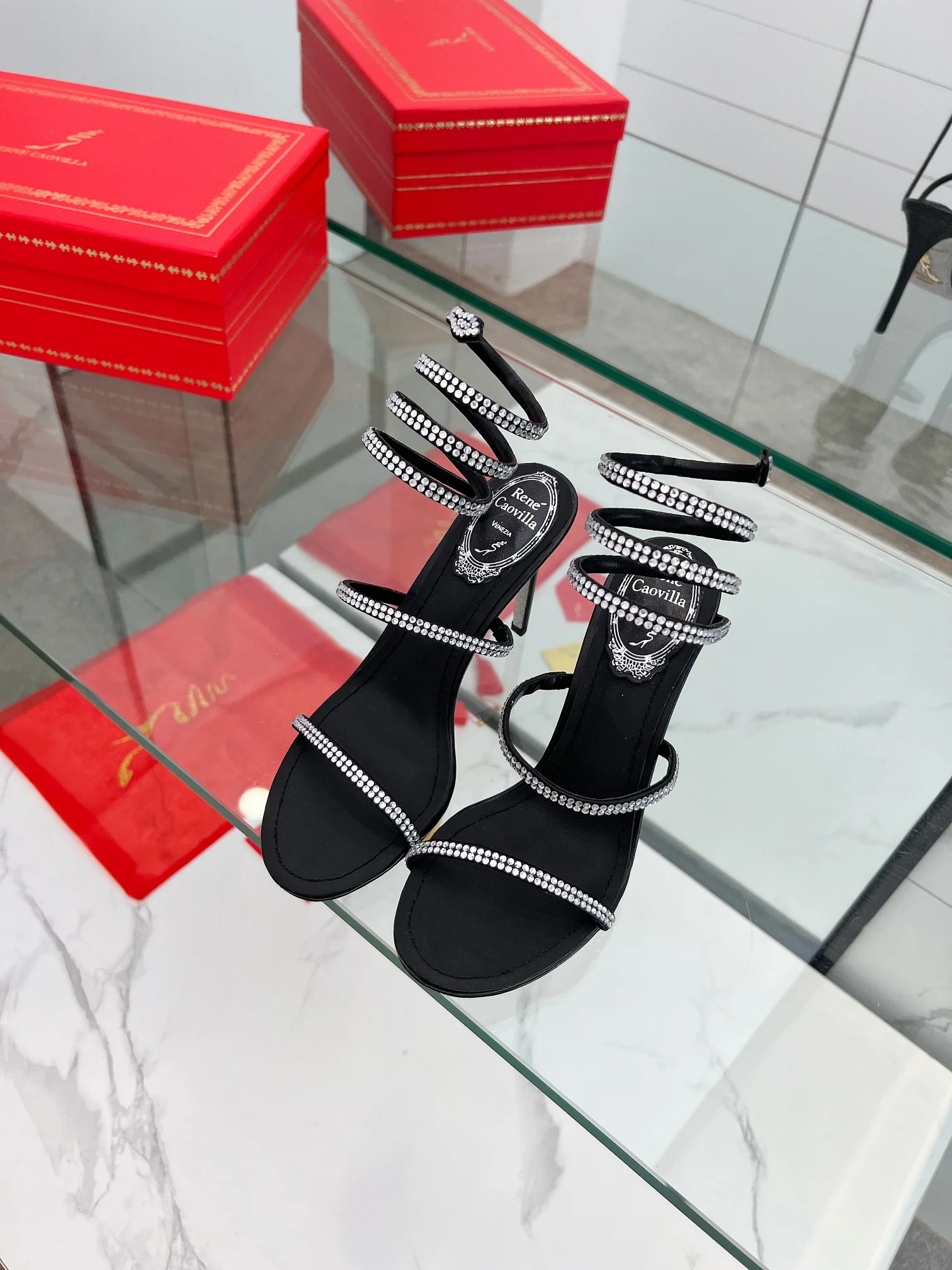 AQUAZZURA Sandals Black-Silver B90202609110324 - Image 9
