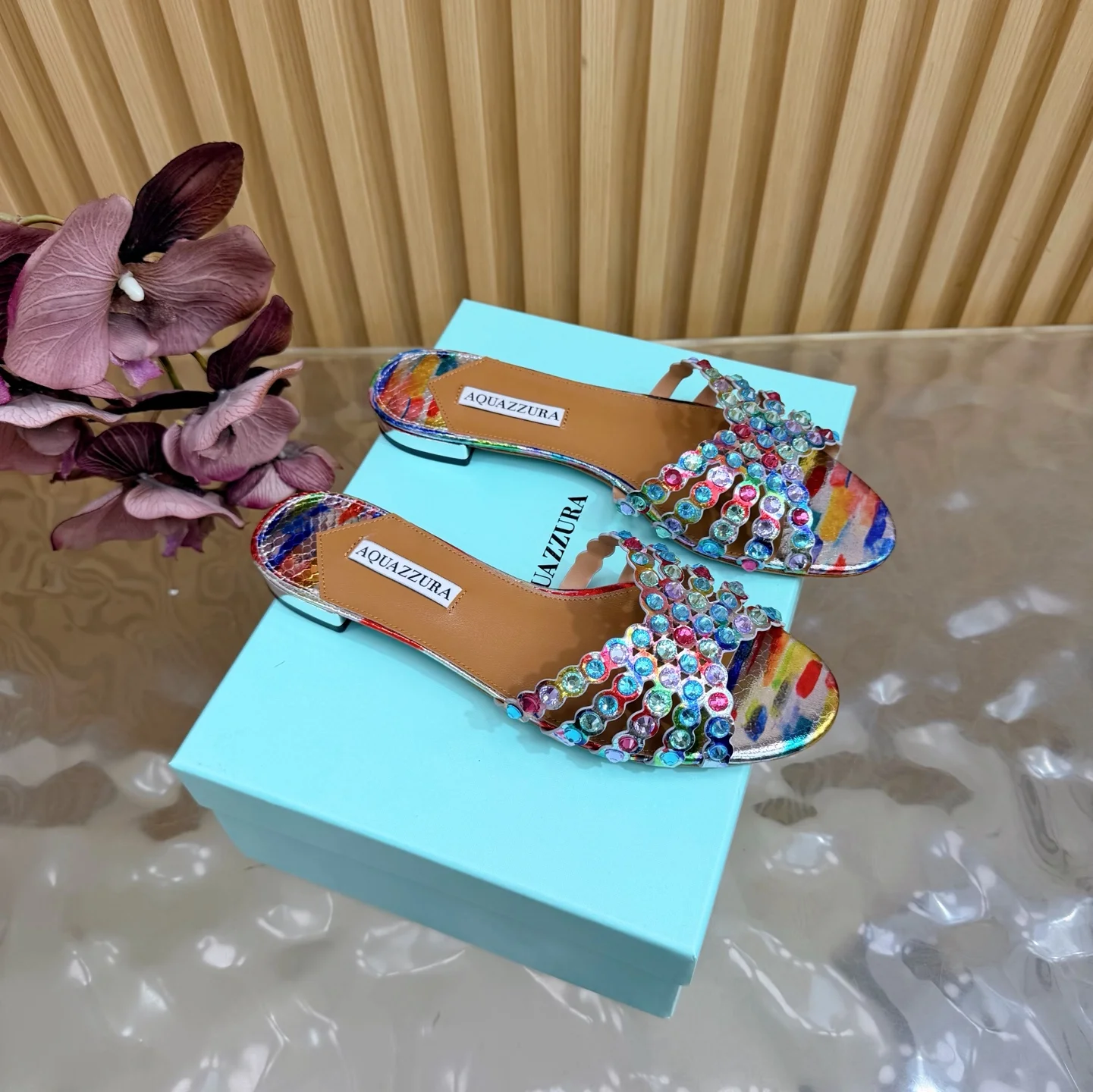 AQUAZZURA Sandals Leather Multi-Color EU36-43 B65202609110857