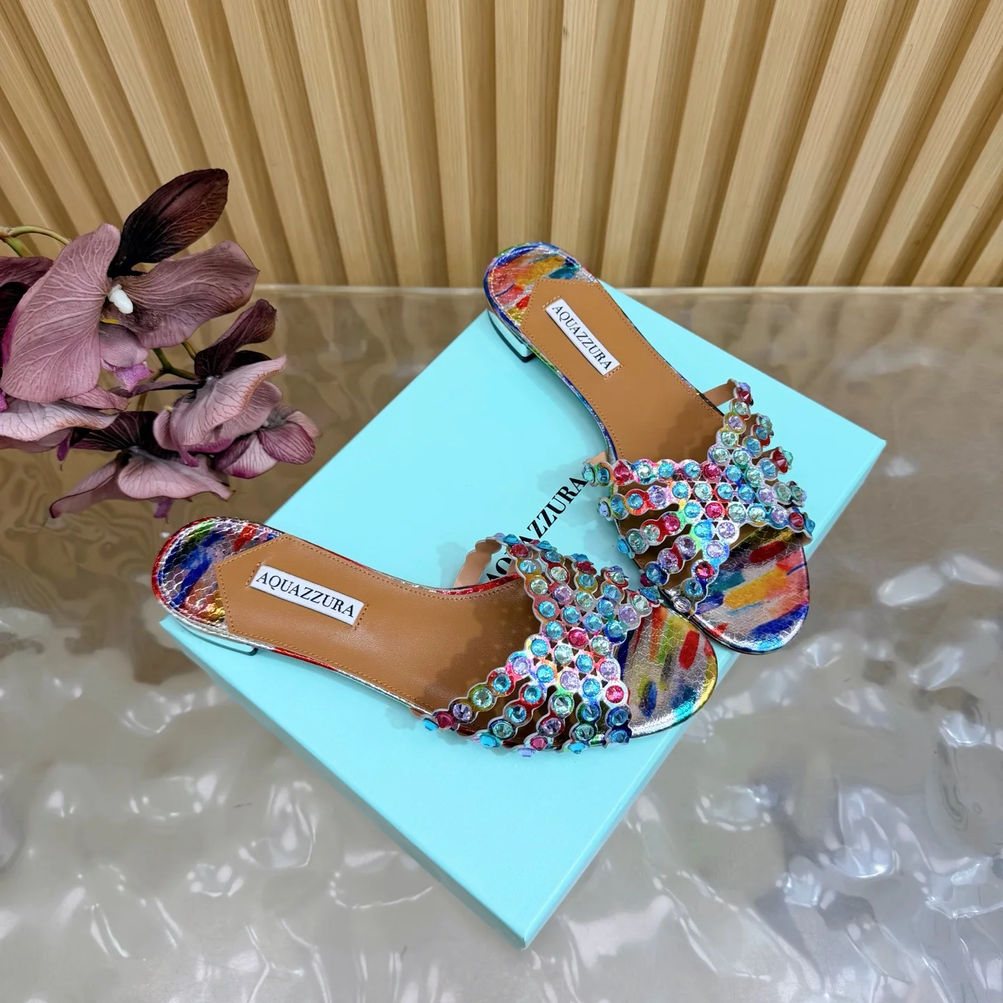 AQUAZZURA Sandals Leather Multi-Color EU36-43 B65202609110857 - Image 2