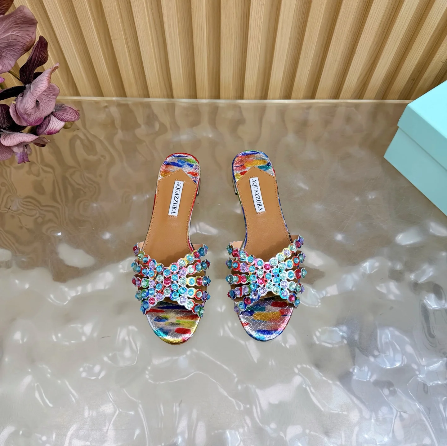 AQUAZZURA Sandals Leather Multi-Color EU36-43 B65202609110857 - Image 3