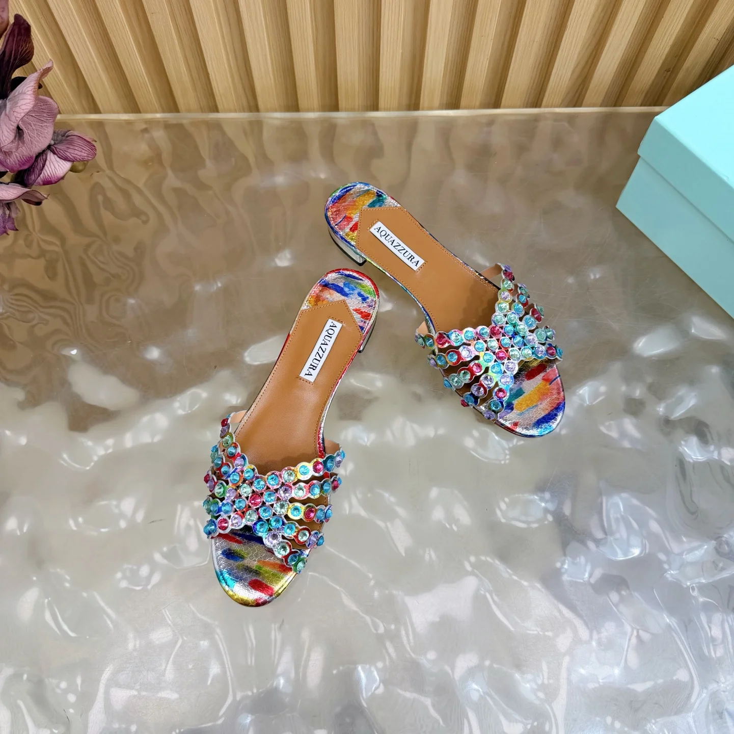 AQUAZZURA Sandals Leather Multi-Color EU36-43 B65202609110857 - Image 5