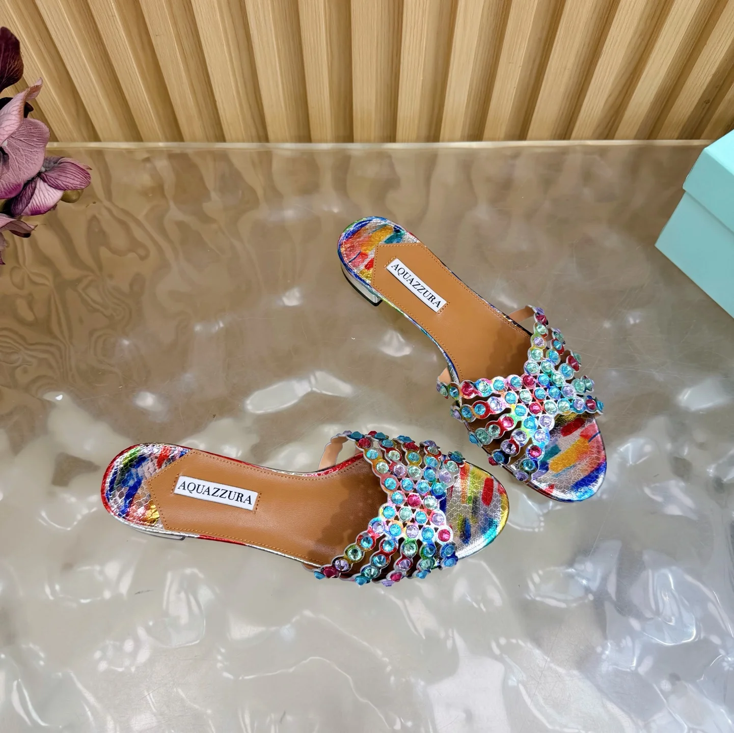 AQUAZZURA Sandals Leather Multi-Color EU36-43 B65202609110857 - Image 6