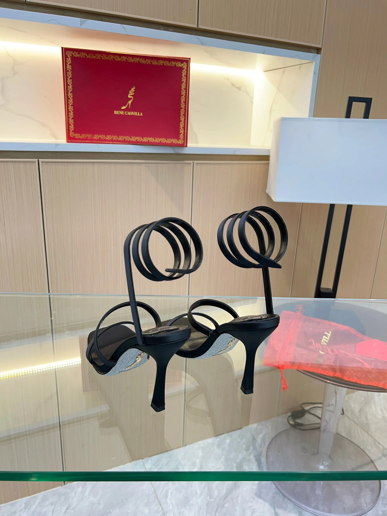 AQUAZZURA Sandals Silk Black-Silver EU35-39 B70202609110390 - Image 8