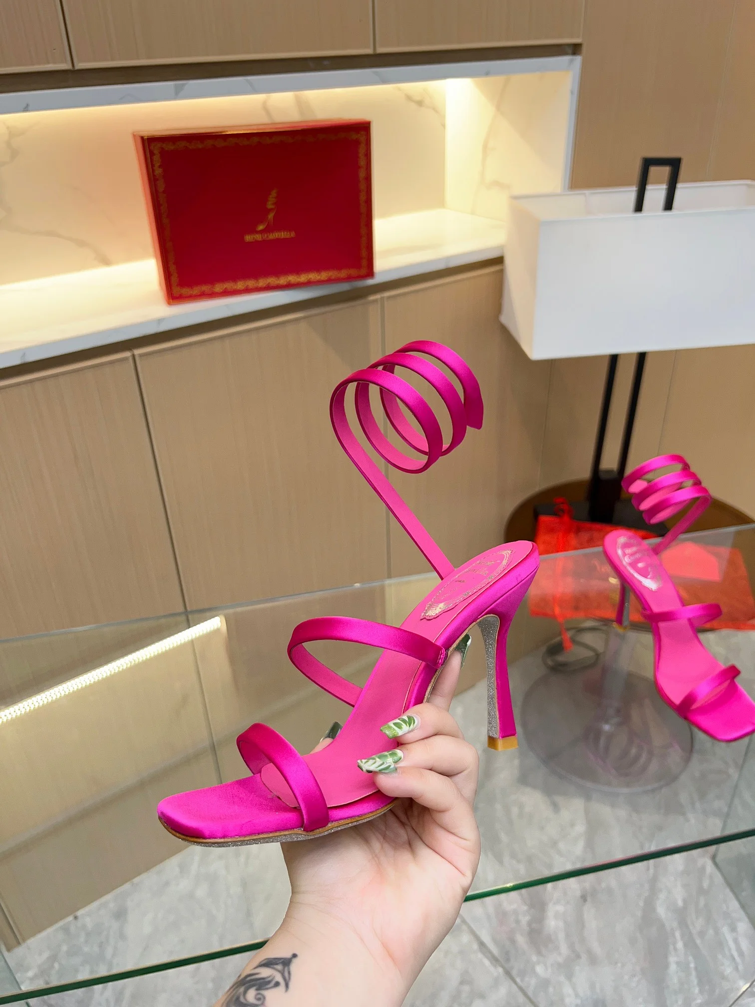 AQUAZZURA Sandals Silk Satin Pink EU35-39 B70202609110389 - Image 2