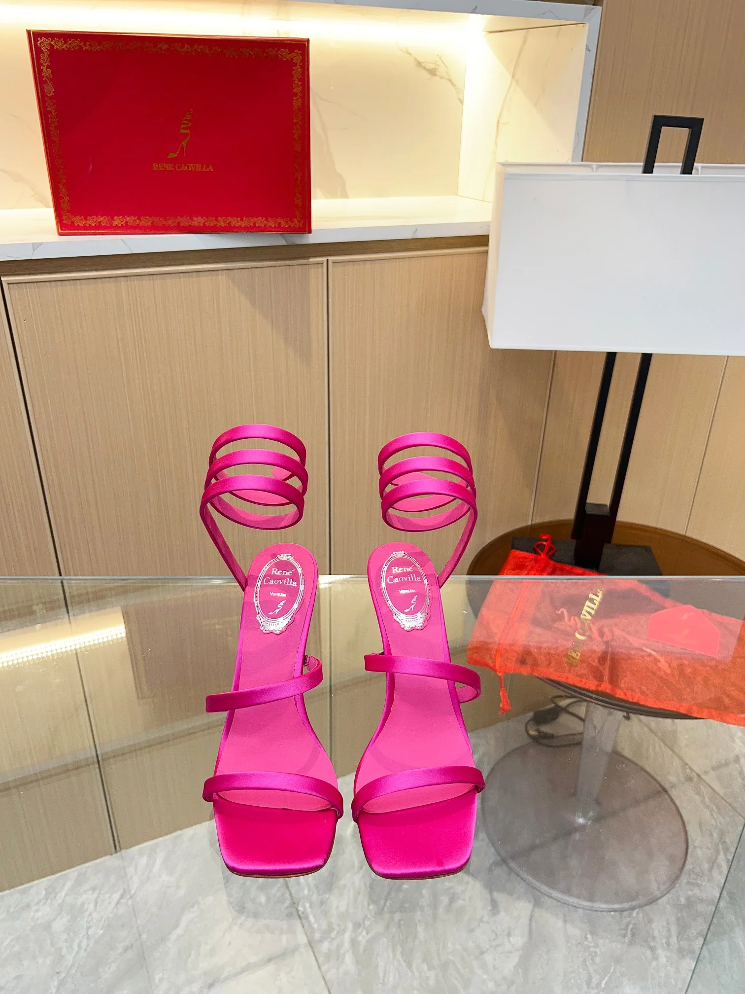 AQUAZZURA Sandals Silk Satin Pink EU35-39 B70202609110389 - Image 5