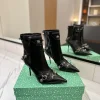 BALENCIAGA Booties Calf Leather Black-Silver D90202609111416
