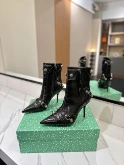 Alternative view of BALENCIAGA Booties Calf Leather Black-Silver D90202609111416