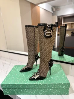 Alternative view of BALENCIAGA Boots Calf Leather Brown-Black E90202609111443