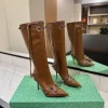 BALENCIAGA Boots Calf Leather Brown-Silver E70202609111426