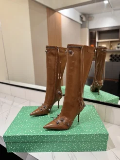 Alternative view of BALENCIAGA Boots Calf Leather Brown-Silver E70202609111426