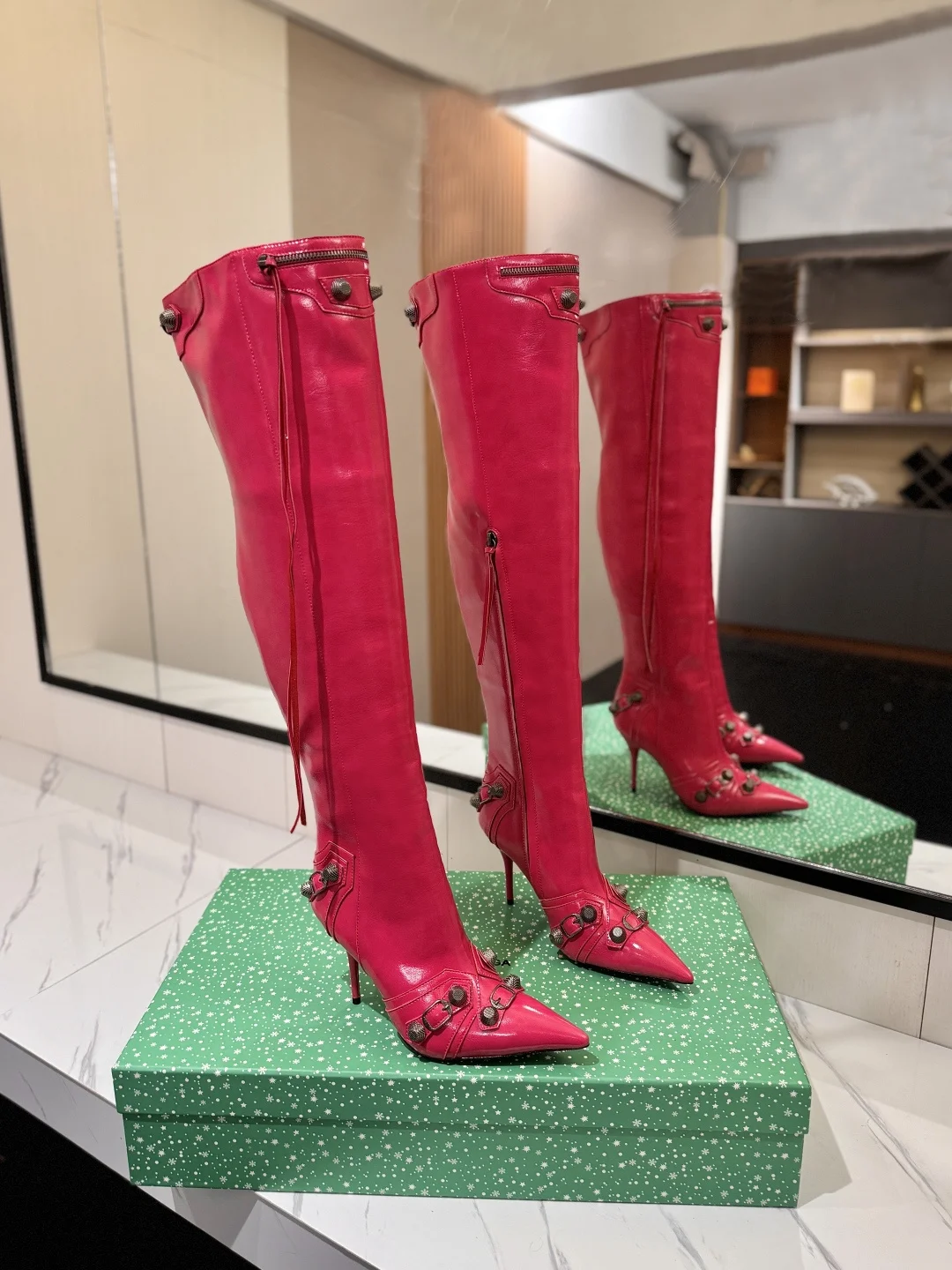 BALENCIAGA Boots Calf Leather Pink F90202609111435