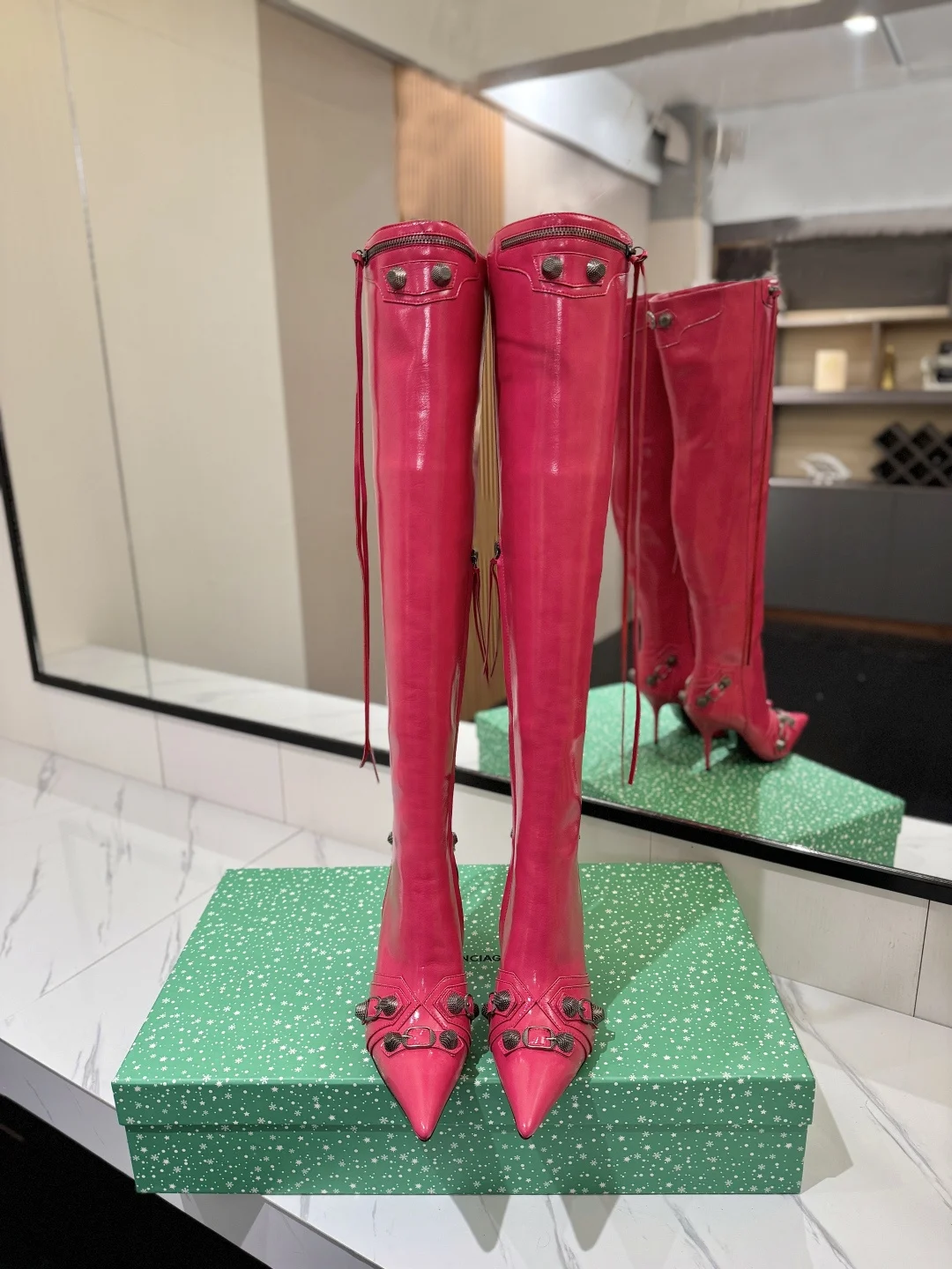 BALENCIAGA Boots Calf Leather Pink F90202609111435 - Image 3