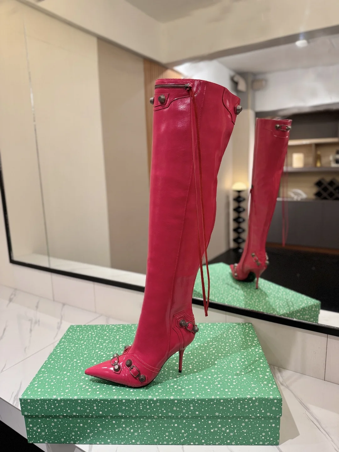 BALENCIAGA Boots Calf Leather Pink F90202609111435 - Image 4