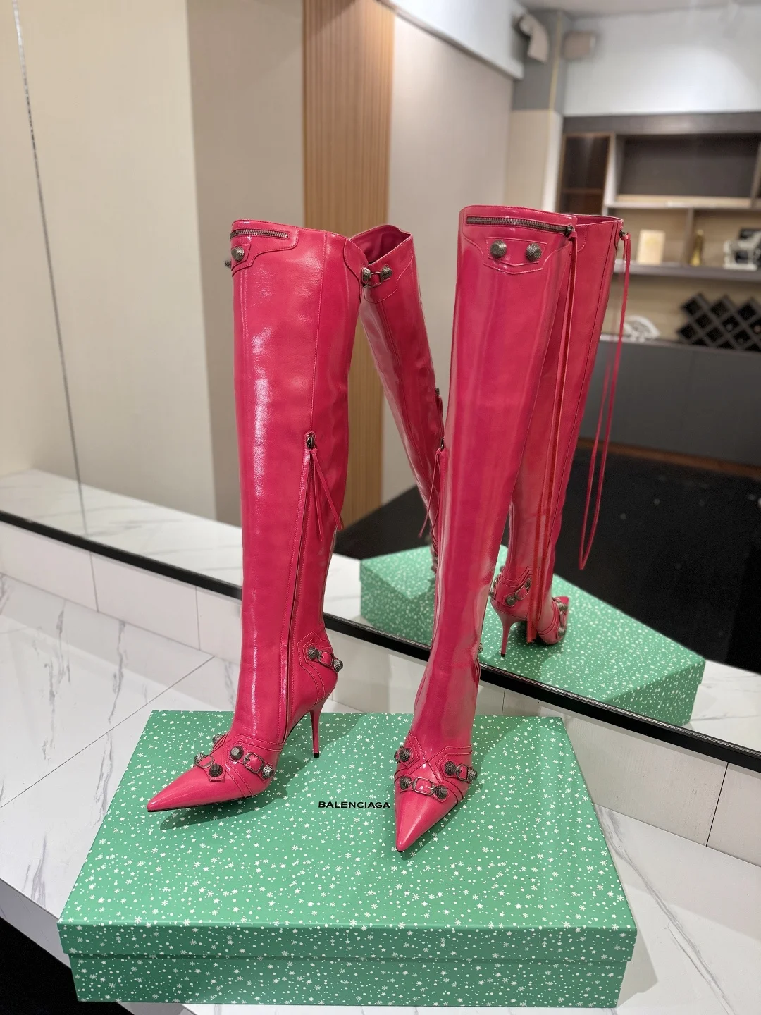 BALENCIAGA Boots Calf Leather Pink F90202609111435 - Image 6