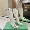 BALENCIAGA Boots Calf Leather White-Silver E70202609111429