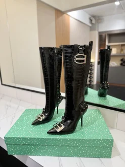 Alternative view of BALENCIAGA Boots Leather Black-Silver E90202609111442
