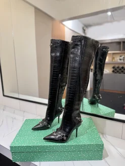 Alternative view of BALENCIAGA Boots Leather Black-Silver F90202609111433