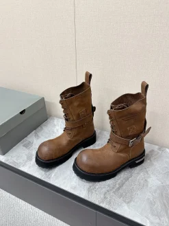 Alternative view of BALENCIAGA Boots Leather Brown-Black EU35-45 D90202609111372