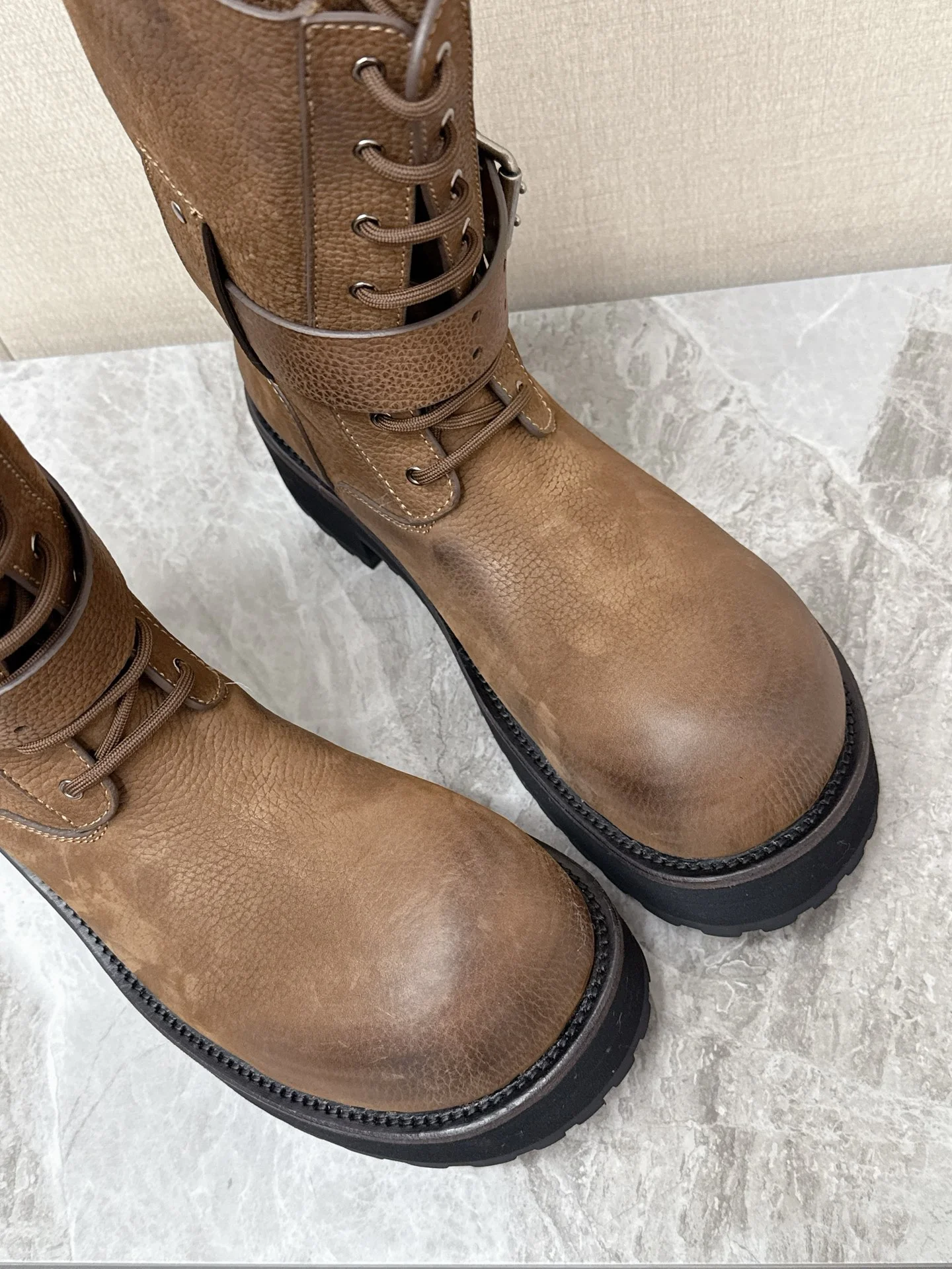 BALENCIAGA Boots Leather Brown-Black EU35-45 D90202609111372 - Image 6