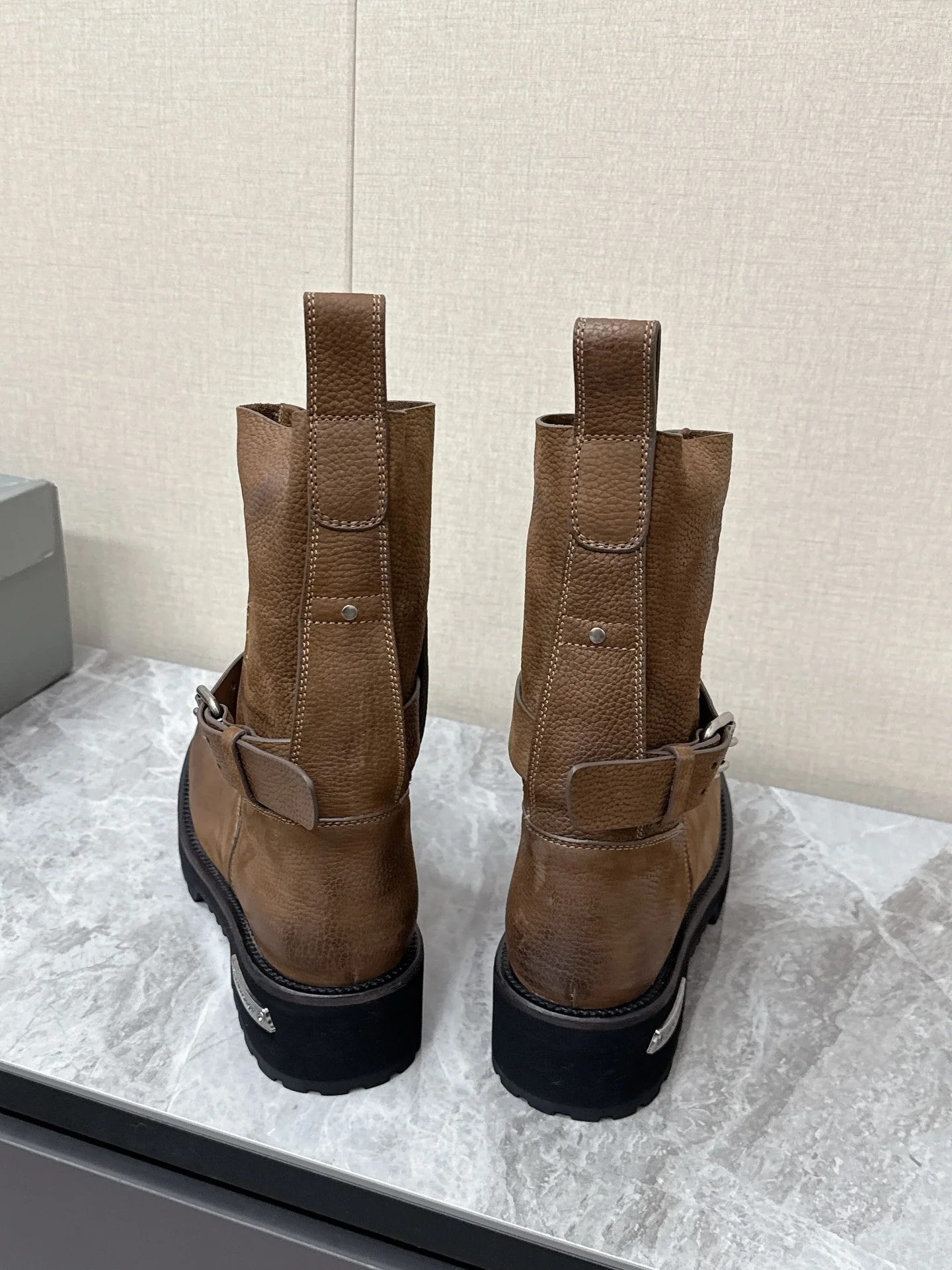 BALENCIAGA Boots Leather Brown-Black EU35-45 D90202609111372 - Image 8