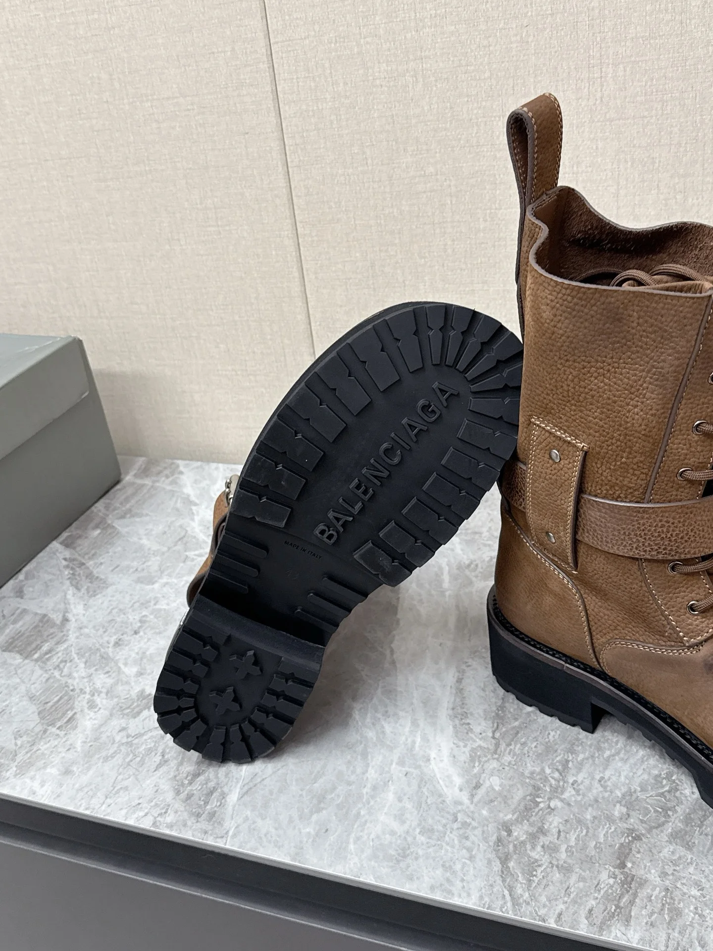 BALENCIAGA Boots Leather Brown-Black EU35-45 D90202609111372 - Image 9