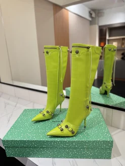 Alternative view of BALENCIAGA Boots Leather Lime-Silver E70202609111424