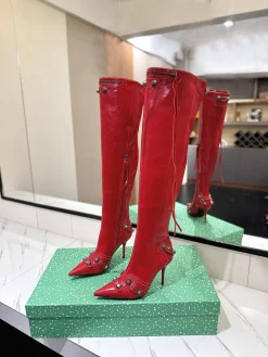 Alternative view of BALENCIAGA Boots Leather Red F90202609111441