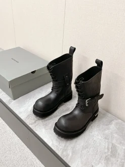 BALENCIAGA Boots Leather Rubber Black EU35-45 D90202609111373