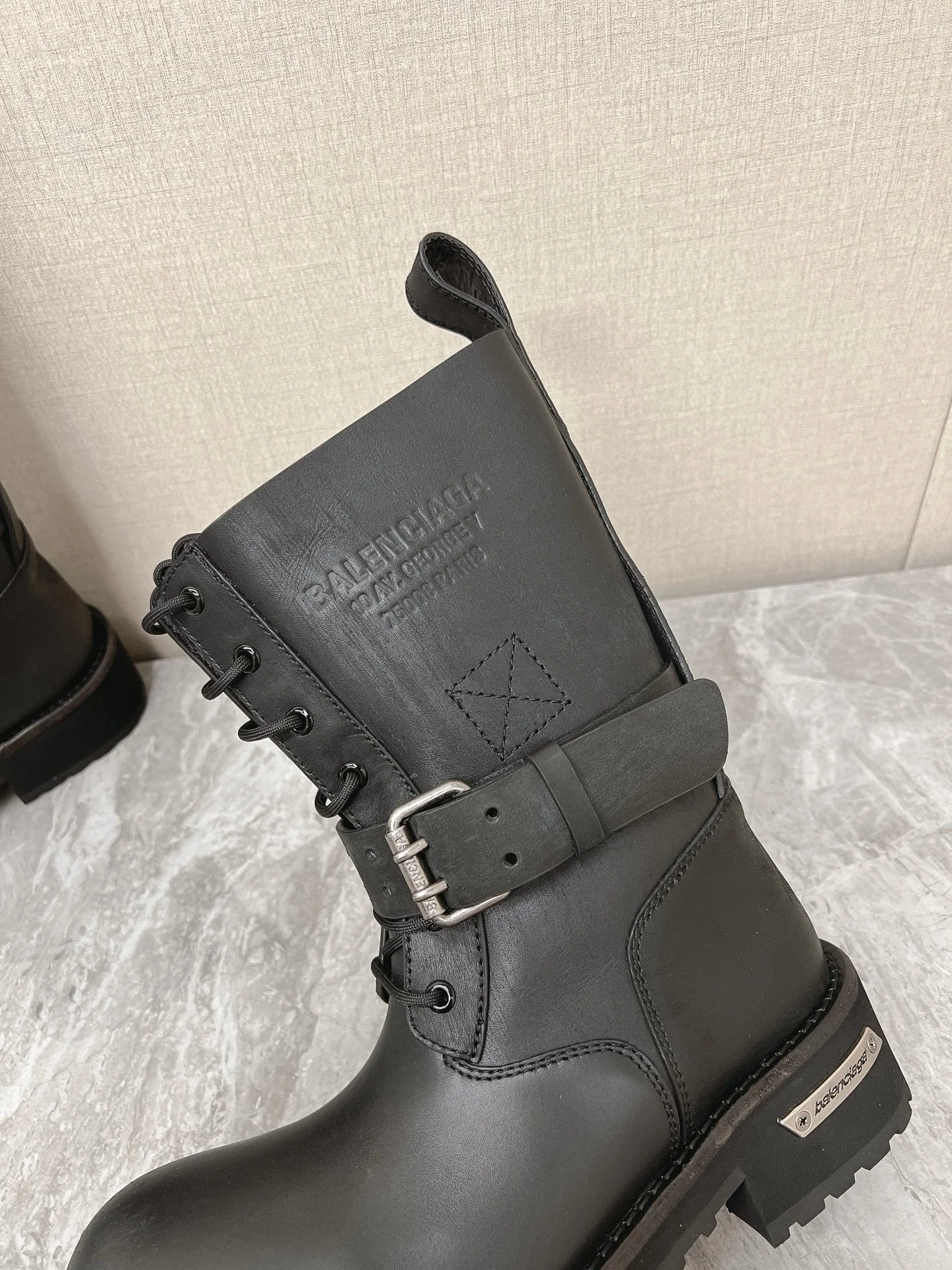 BALENCIAGA Boots Leather Rubber Black EU35-45 D90202609111373 - Image 6
