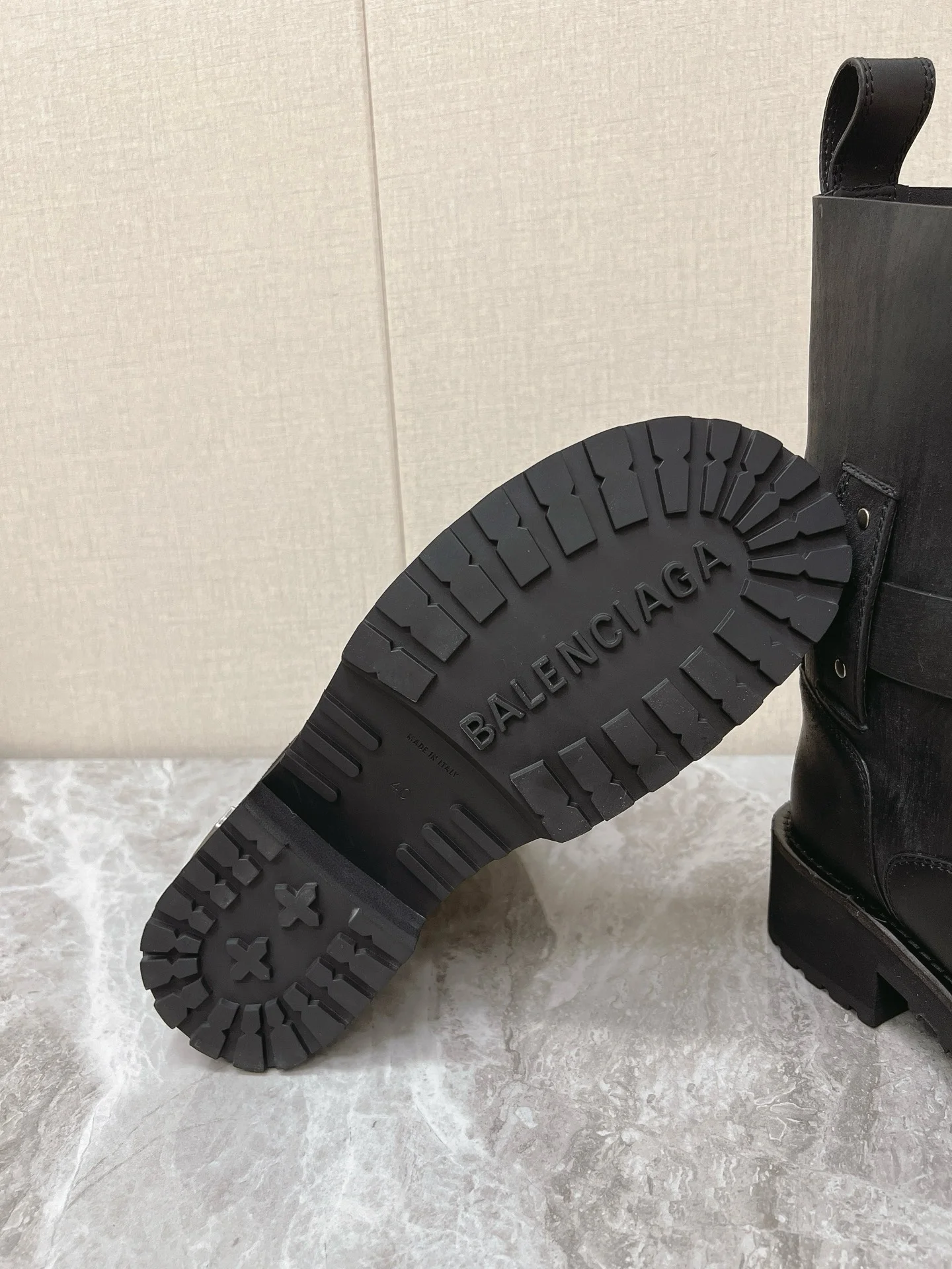 BALENCIAGA Boots Leather Rubber Black EU35-45 D90202609111373 - Image 9