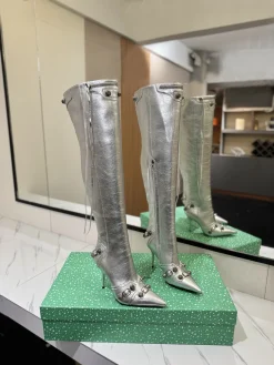 BALENCIAGA Boots Leather Silver F90202609111436