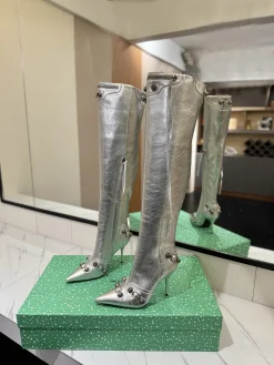 Alternative view of BALENCIAGA Boots Leather Silver F90202609111436