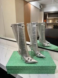 BALENCIAGA Boots Leather Silver-Gray E70202609111427