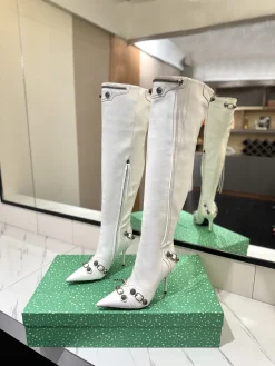 Alternative view of BALENCIAGA Boots Leather White-Silver F90202609111440