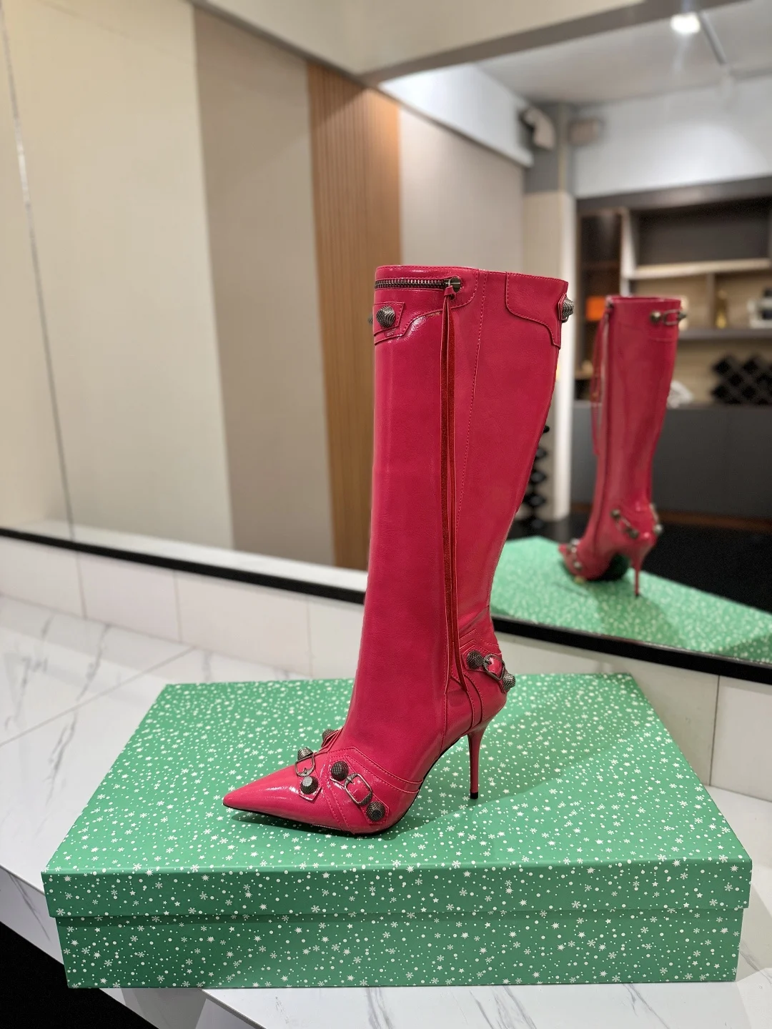 BALENCIAGA Boots Pink-Silver E70202609111430 - Image 4