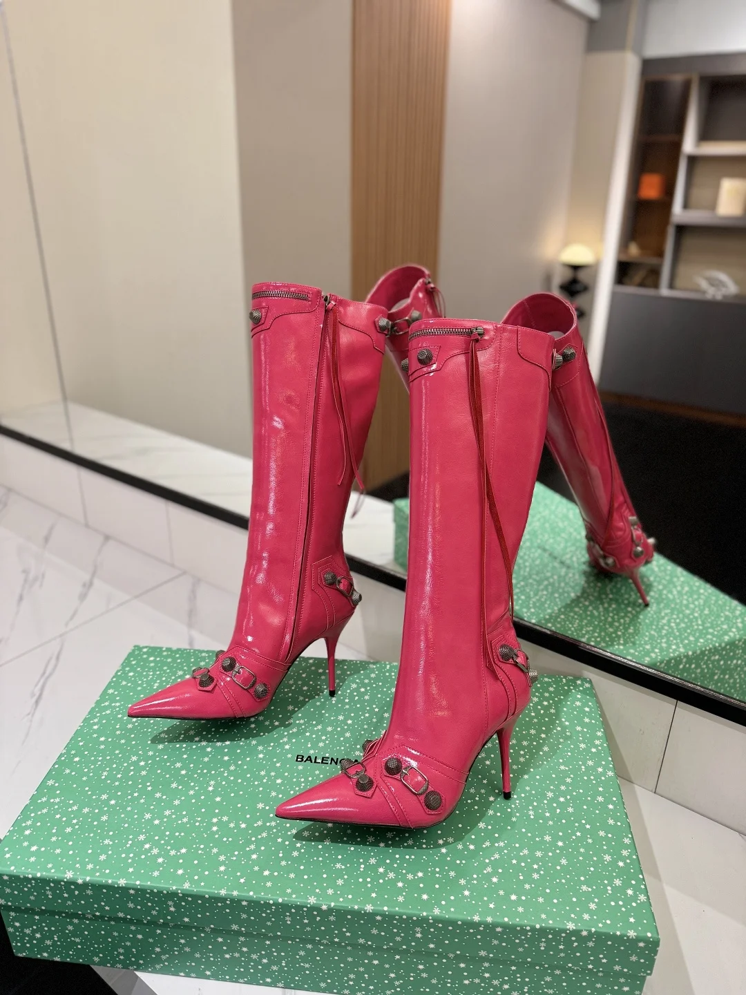 BALENCIAGA Boots Pink-Silver E70202609111430 - Image 5
