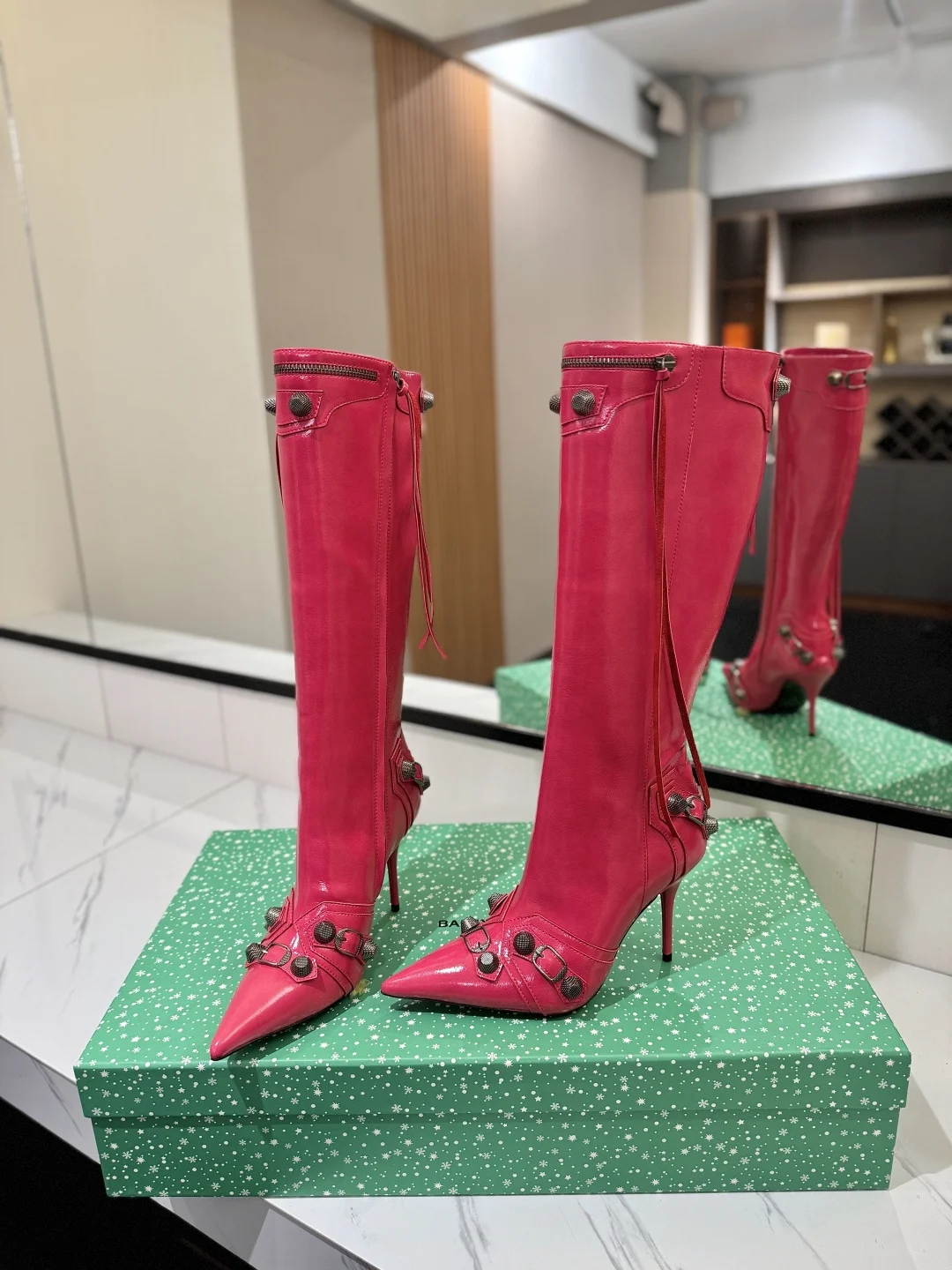 BALENCIAGA Boots Pink-Silver E70202609111430 - Image 6
