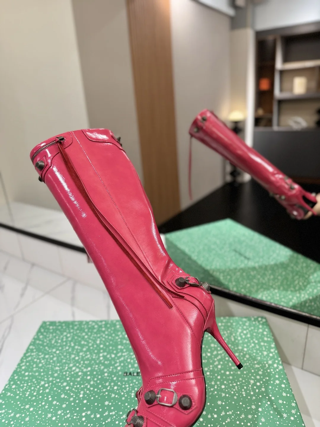 BALENCIAGA Boots Pink-Silver E70202609111430 - Image 8