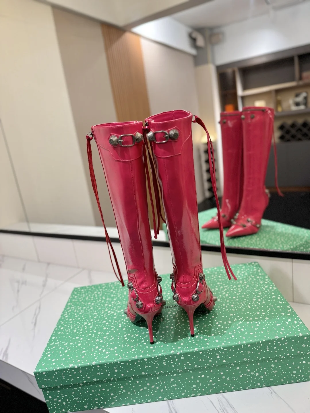 BALENCIAGA Boots Pink-Silver E70202609111430 - Image 9