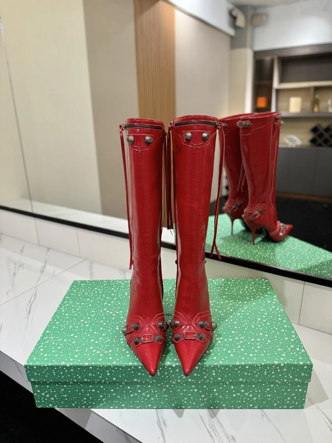 BALENCIAGA Boots Red E70202609111432 - Image 3