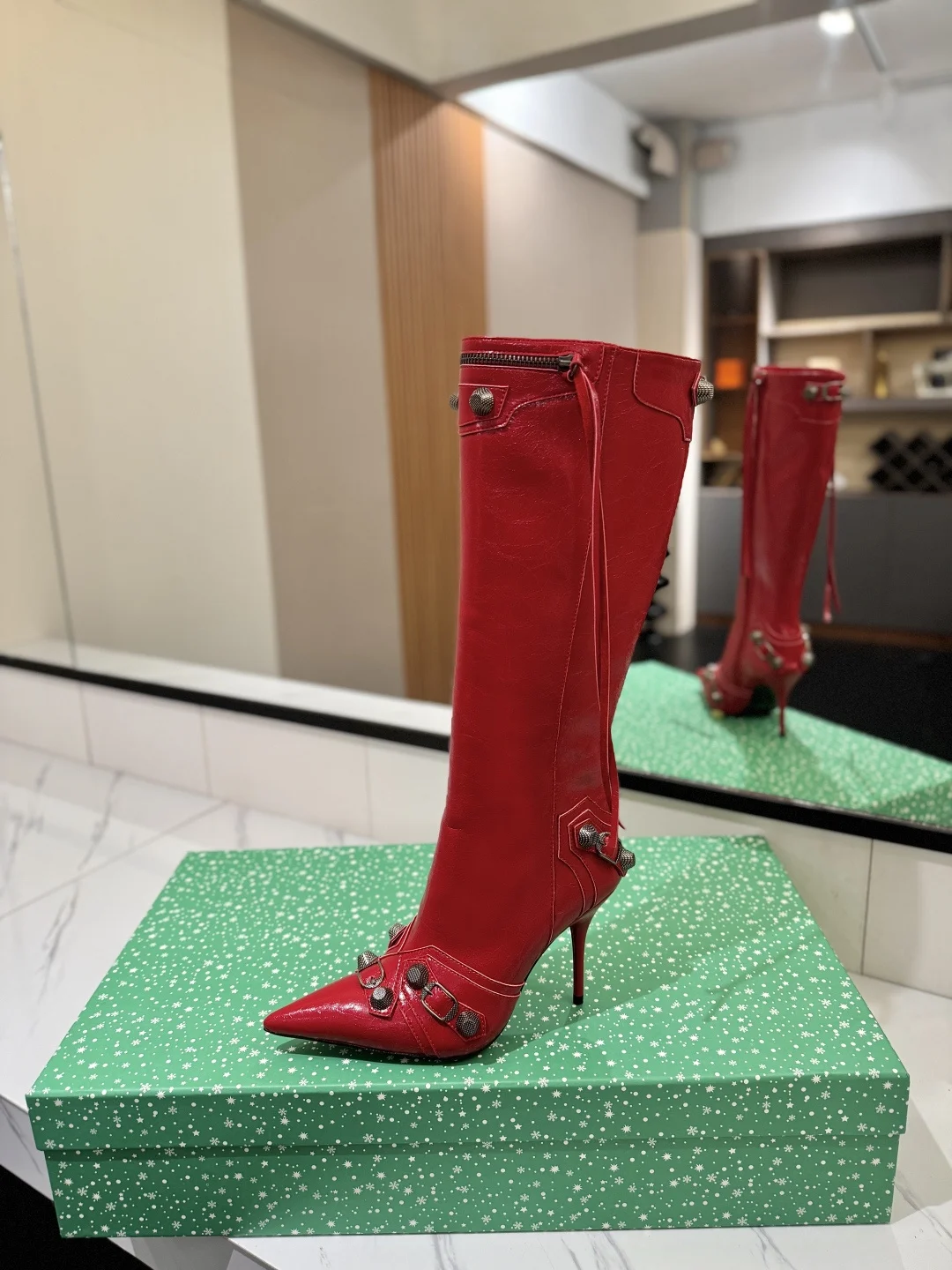BALENCIAGA Boots Red E70202609111432 - Image 4